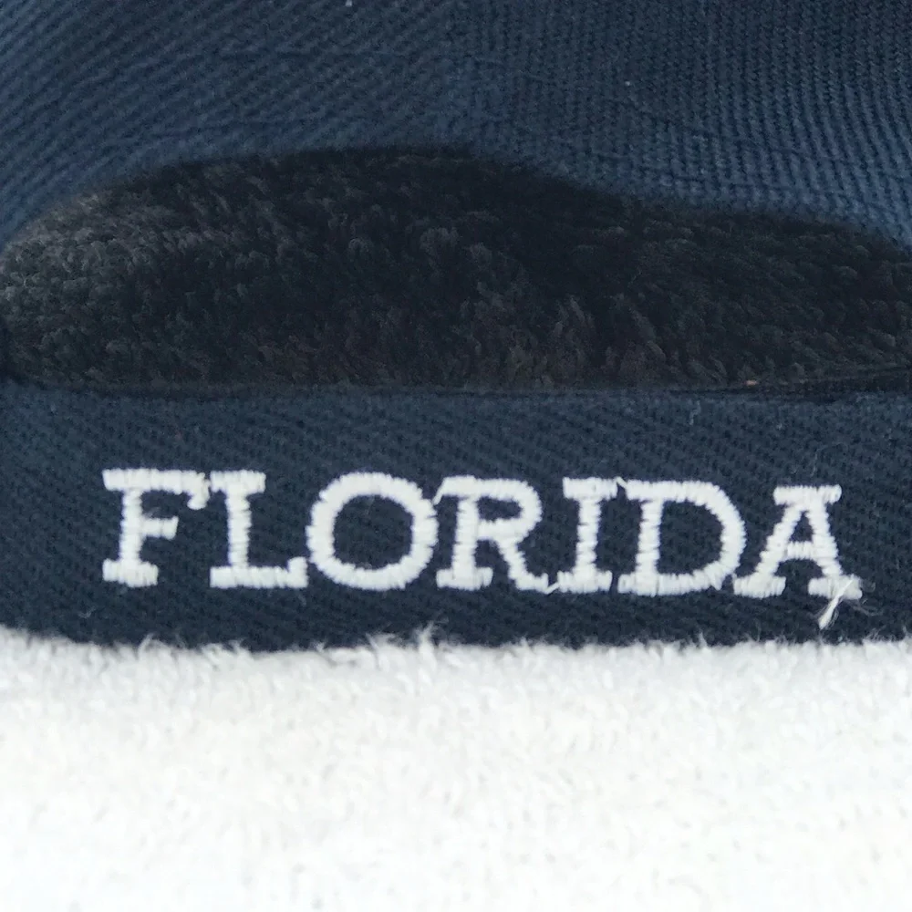 Florida type with Dolphin Art Adjustable Blue White Travel Beach Baseball Cap